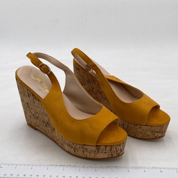 FOWT Women Peep Toe Slingback Platform Wedge Sandals High Heel Buckle Open Toe L - Picture 4 of 8
